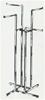 Chrome 4 Straight Arm Adjustable Rail Garment Rail