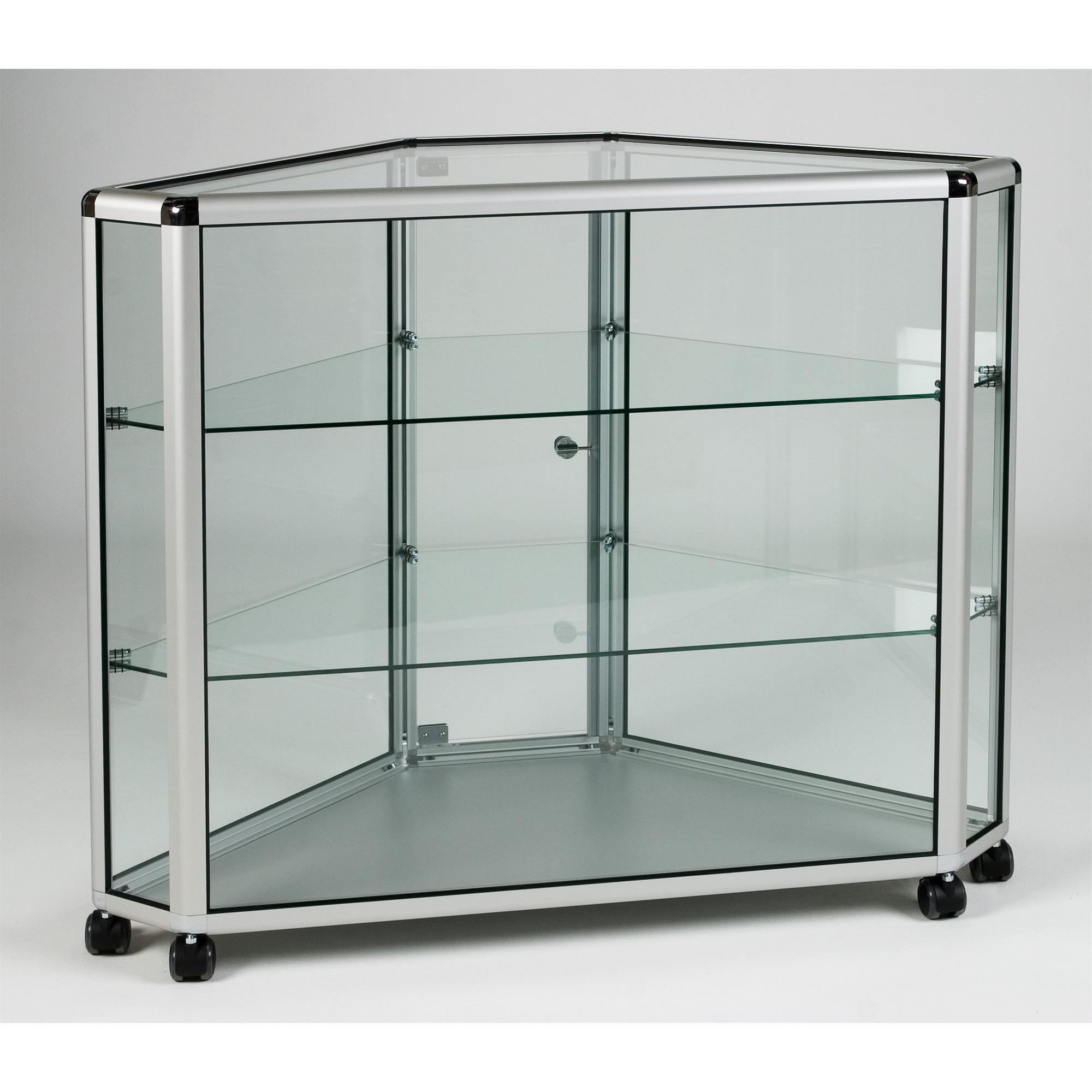 UB.022H Counter Full Display Corner Showcase > Aluminium & Glass ...