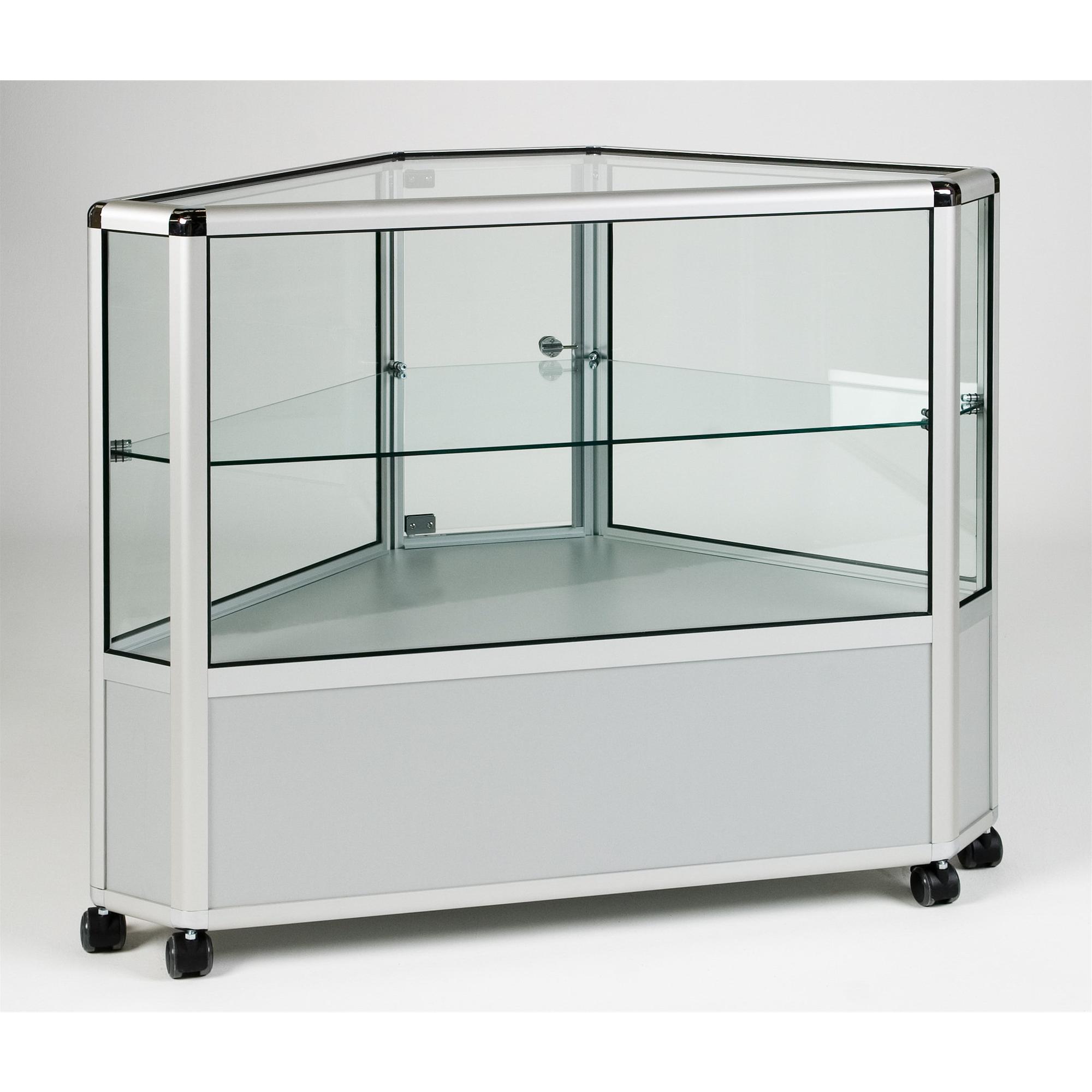 UB.023H Counter 2/3 Display Corner Showcase > Aluminium & Glass ...