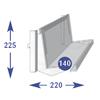 Multimedia Individual Shelves - 1 Tier 140mm Books 8°