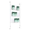 Wall Mounted Treble Leaflet Dispenser Kit A5 x 3 high 