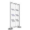 Freestanding Leaflet Display with 6 x A4 Sloping Shelves