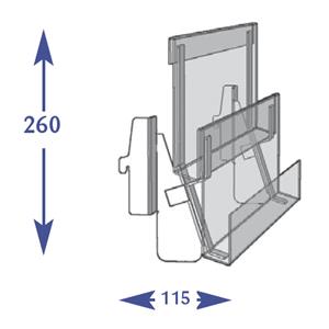 Greeting Cards Shelves - 2 Tier Card Rack 30mm Pockets Greeting Cards Shelves - 2 Tier Card Rack 30mm Pockets