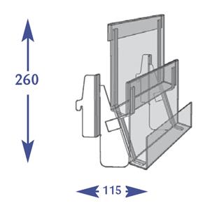 Greeting Cards Shelves - 2 Tier Card Rack 30mm Pockets