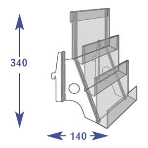 Greeting Cards Shelves - 3 Tier Card Rack 30mm Pockets