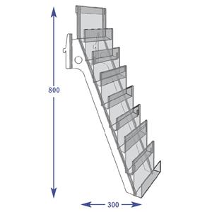 Greeting Cards Shelves - 8 Tier Card Rack 30mm Pockets