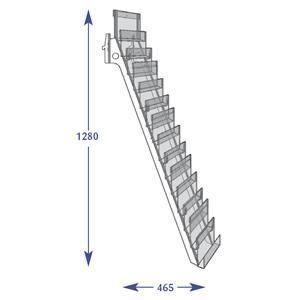 Greeting Cards Shelves - 14 Tier Card Rack 28mm Pockets