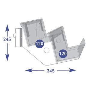 Multimedia Individual Shelves - 2 Tier 120mm DVD / CD