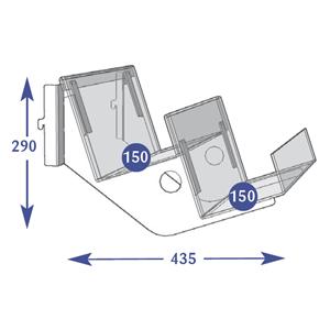 Multimedia Individual Shelves - 2 Tier 150mm Photo Frames