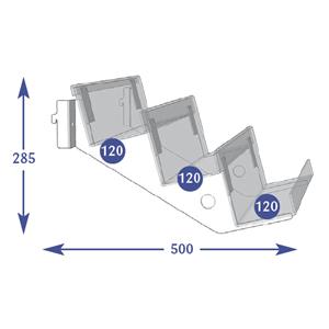 Multimedia Individual Shelves - 3 Tier 120mm DVD / CD