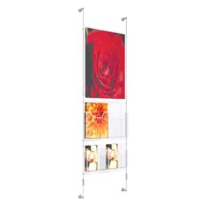 Wall Mounted Poster Kit A2 x 1 with 1 x Double A4 Dispenser and 1 x Quadruple 1/3 A4 Dispenser Wall Mounted Poster Kit A2 x 1 with 1 x Double A4 Dispenser and 1 x Quadruple 1/3 A4 Dispenser