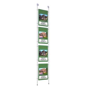 Suction Poster Kit with 4 x A4 Pockets Suction Poster Kit with 4 x A4 Pockets