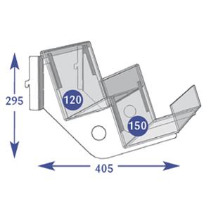 Magazine Individual Shelves - 2 Tier 120/150mm