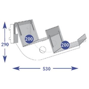 Magazine Individual Shelves - 2 Tier 200mm