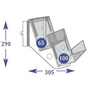 Magazine Individual Shelves - 2 Tier 65/100mm