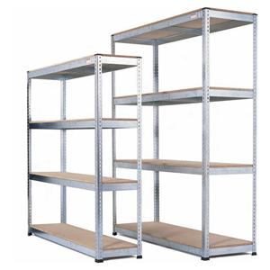 Galvanised Heavy Duty Warehouse Shelving with chipboard shelves