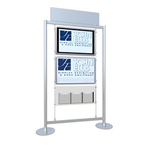 Freestanding Digital Screen / Cold Cathode Lightbox / 3 A4 Leaflet Dispenser / Header Panel Freestanding Digital Screen / Cold Cathode Lightbox / 3 A4 Leaflet Dispenser / Header Panel
