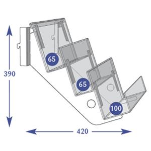 Magazine Individual Shelves - 3 Tier 65/65/100mm