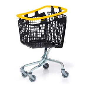 Plastic Shopping Trolley 100 Litre Yellow Handle