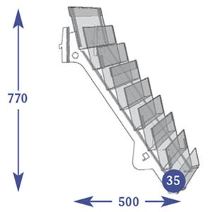 Magazine Individual Shelves - 8 Tier Multi Title Shelf