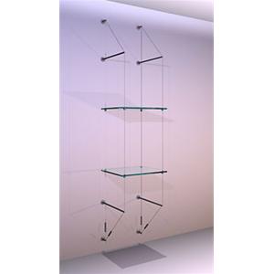 Wall Mounted Shelving Kit A3 Shelves x 2 High Wall Mounted Shelving Kit A3 Shelves x 2 High