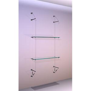 Wall Mounted Shelving Kit A1 Narrow Shelves x 2 High