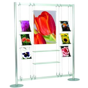 Freestyle - Freestanding Poster/Shelf Combination