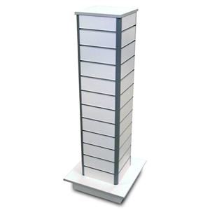 Slim Tower 4 - Sided Freestanding Slatwall Gondola