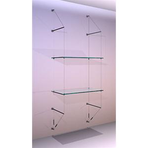 Wall Mounted Shelving Kit A1 Shelves x 2 High